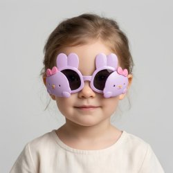 Okulary przeciwsłoneczne dla dzieci królik otwierane oprawki UV400 2-9 lat
