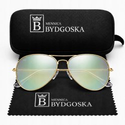 Okulary przeciwsłoneczne męskie damskie młodzieżowe pilotki vintage UV400