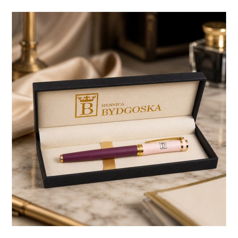 Pióro wieczne eleganckie różowe pióro wyjątkowy prezent orginalny z etui
