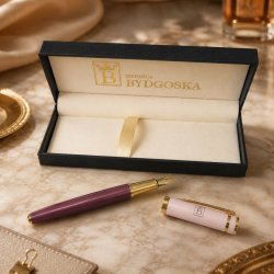 Pióro wieczne eleganckie różowe pióro wyjątkowy prezent orginalny z etui