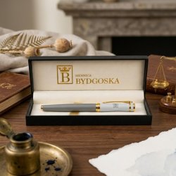 Pióro wieczne eleganckie złocone pióro oryginalny prezent premium etui