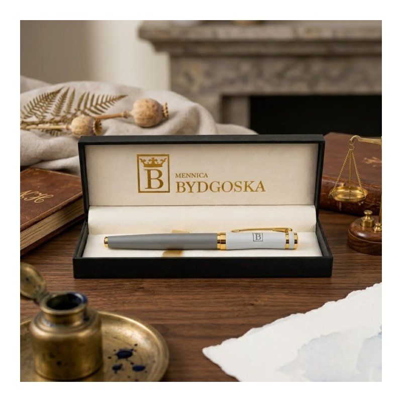 Pióro wieczne eleganckie złocone pióro oryginalny prezent premium etui
