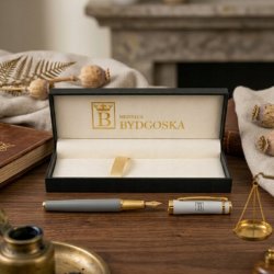 Pióro wieczne eleganckie złocone pióro oryginalny prezent premium etui