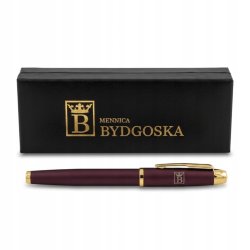 Długopis żelowy bordowy elegancki na prezent ozdobnye etui czarny wkład