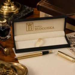 Pióro wieczne eleganckie złote pióro na prezent luksusowy z etuo premium grawer