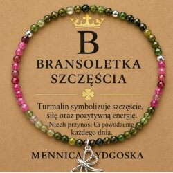 Bransoletka srebrna damska kolorowy turmalin ważka srebro 925