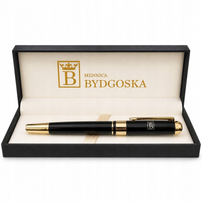 Pióro wieczne eleganckie czarne pióro na prezent luksusowy z etui premium
