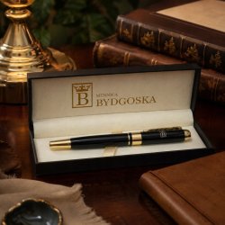 Pióro wieczne eleganckie czarne pióro na prezent luksusowy z etui premium