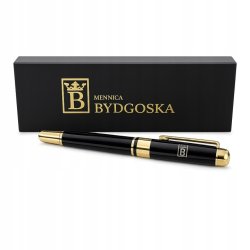 Pióro wieczne eleganckie czarne pióro na prezent luksusowy z etui premium