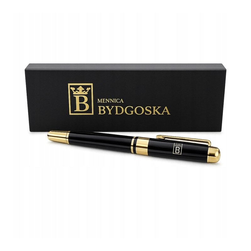Pióro wieczne eleganckie czarne pióro na prezent luksusowy z etui premium