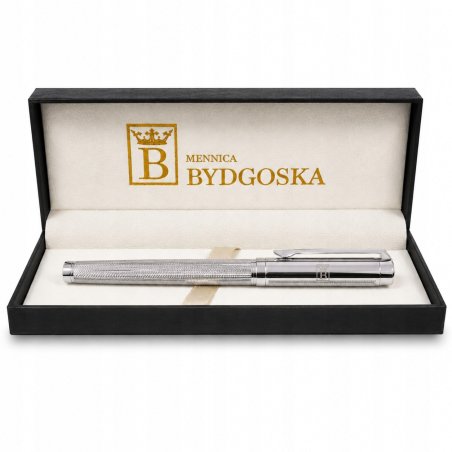 Pióro wieczne eleganckie srebrne pióro na prezent luksusowy z etui premium grawer
