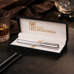 Pióro wieczne eleganckie srebrne pióro na prezent luksusowy z etui premium