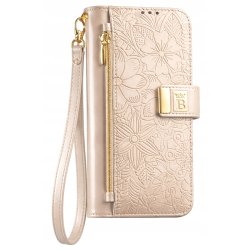 Etui portfelowe z eko skóry z zamkiem na karty iPhone 16 Pro Max pasek