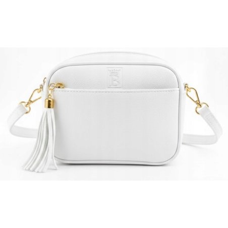 Torebka nerka damska przez ramię listonoszka biała crossbody pojemna