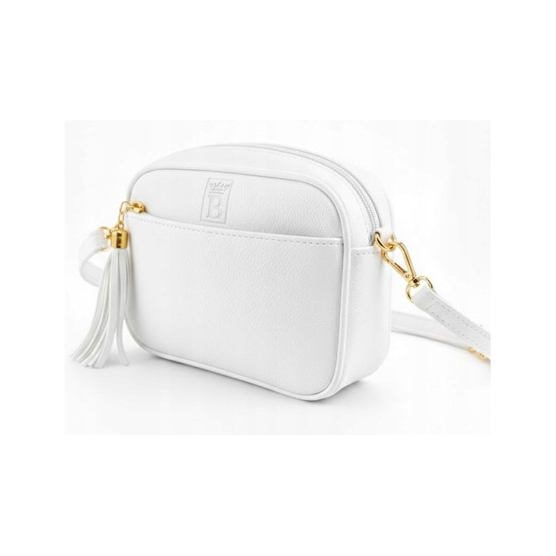Torebka nerka damska przez ramię listonoszka biała crossbody pojemna