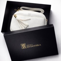 Torebka nerka damska przez ramię listonoszka biała crossbody pojemna