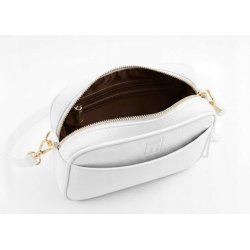 Torebka nerka damska przez ramię listonoszka biała crossbody pojemna