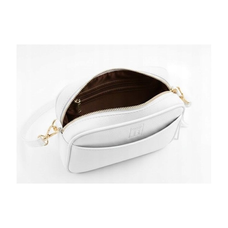 Torebka nerka damska przez ramię listonoszka biała crossbody pojemna