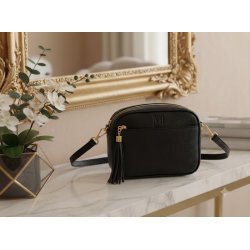 Torebka nerka damska przez ramię listonoszka czarna crossbody pojemna
