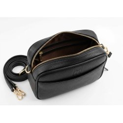 Torebka nerka damska przez ramię listonoszka czarna crossbody pojemna