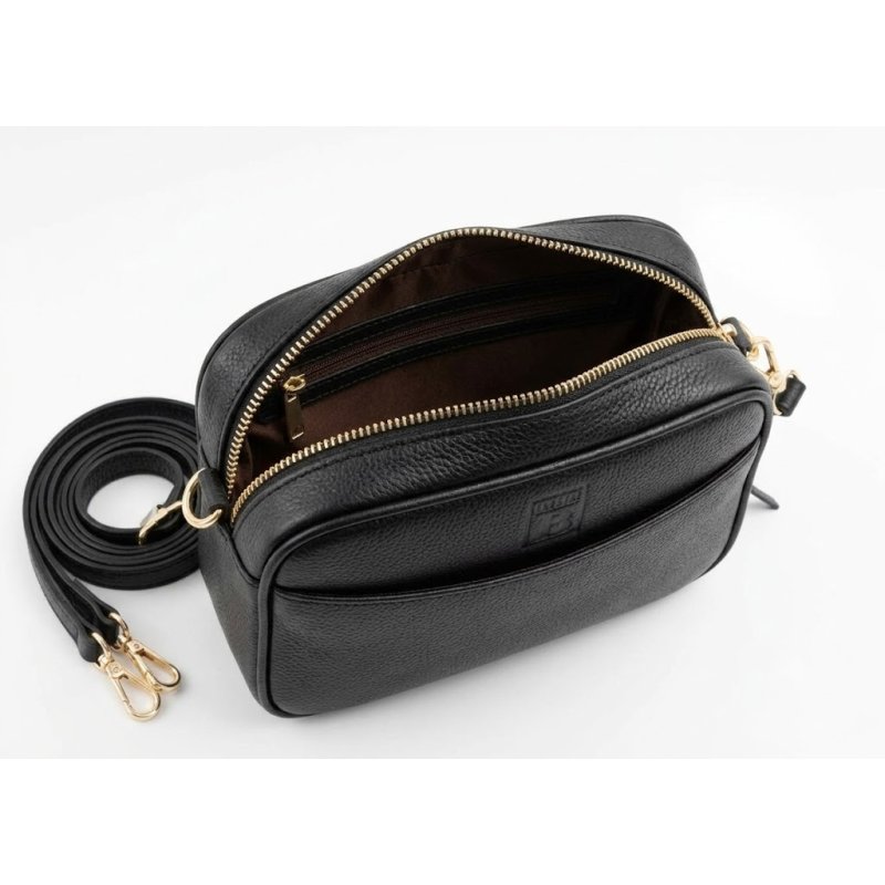 Torebka nerka damska przez ramię listonoszka czarna crossbody pojemna