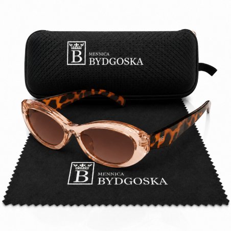 Okulary polaryzacyjne damskie  vintage panterka UV 400 przeciwsłoneczne oryginalne