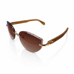 Okulary damskie drewniane złoto UV 400 przeciwsłoneczne oryginalne vintage