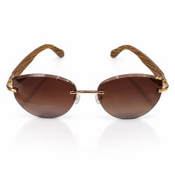 Okulary damskie drewniane złoto UV 400 przeciwsłoneczne oryginalne vintage