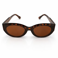 Okulary damskie panterka brązowe UV 400 przeciwsłoneczne oryginalne vintage