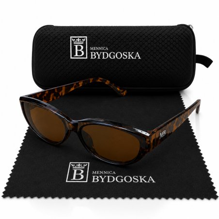 Okulary damskie panterka brązowe UV 400 przeciwsłoneczne oryginalne vintage