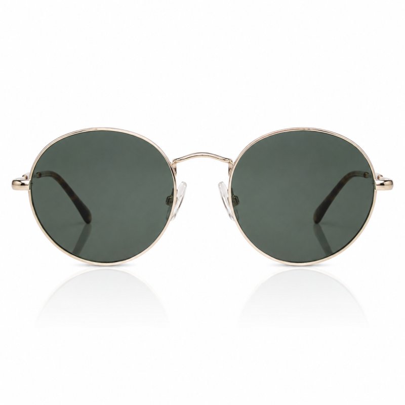 Okulary damskie lenonki zielone UV 400 przeciwsłoneczne metalowe panterka