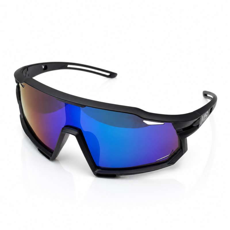 Okulary sportowe damskie męskie unisex polaryzacyjne przeciwsłoneczne lustrzane czarne MB