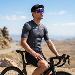 Okulary sportowe damskie męskie unisex polaryzacyjne przeciwsłoneczne lustrzane czarne MB
