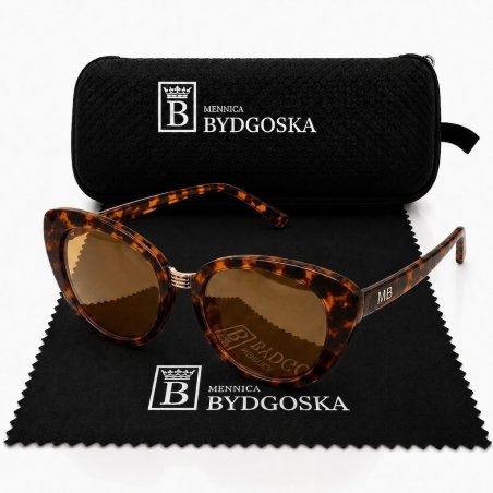 Okulary damskie panterka złote UV 400 przeciwsłoneczne oryginalne vintage