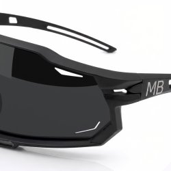 Okulary sportowe damskie męskie unisex polaryzacyjne przeciwsłoneczne czarne ergonomiczne
