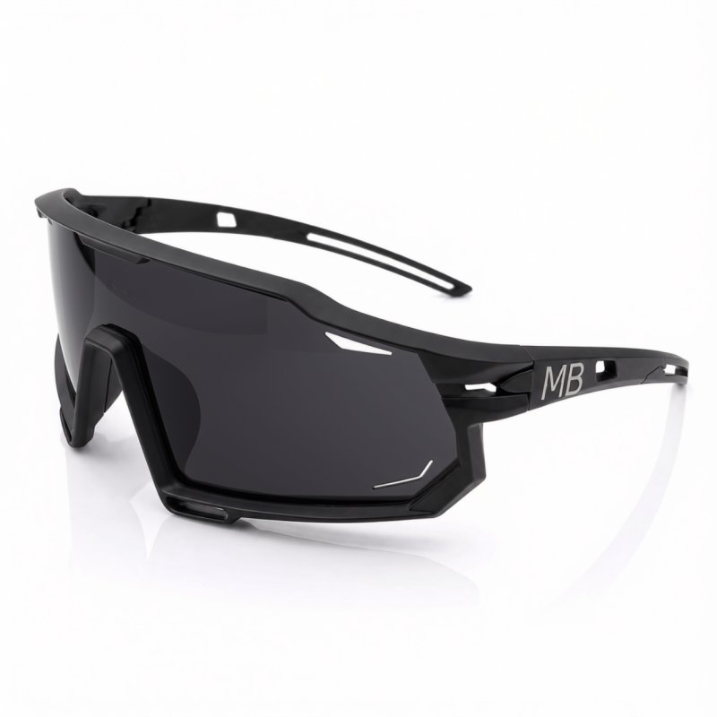 Okulary sportowe damskie męskie unisex polaryzacyjne przeciwsłoneczne czarne ergonomiczne
