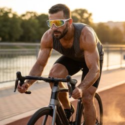 Okulary sportowe damskie męskie polaryzacyjne przeciwsłoneczne ergonomiczne białe