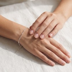 Elegancka srebrna bransoletka damska kostka srebro próba 925 regulowana