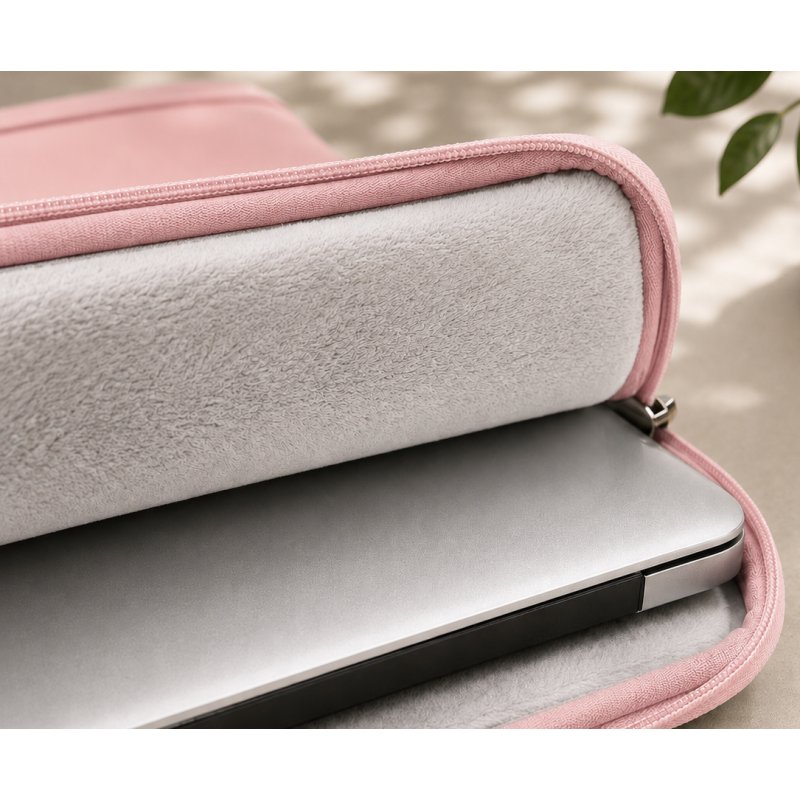Różowe etui na laptopa torba teczka pokrowiec do pracy 14,4-15,6 cali