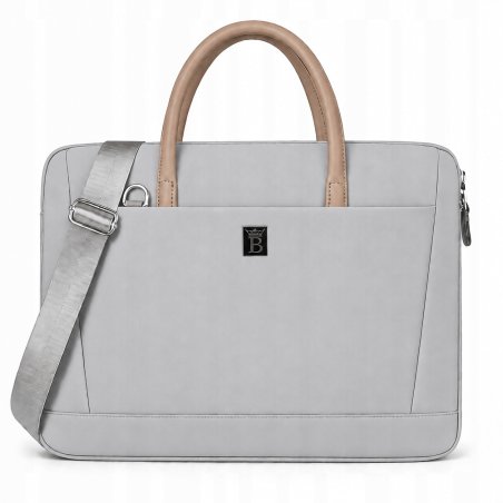 Torba na laptopa 15.6 16.1 cala teczka pokrowiec na ramię elegancka szara