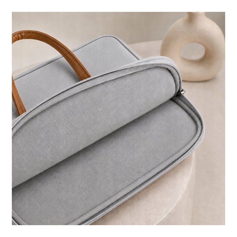 Torba na laptopa 15.6 16.1 cala teczka pokrowiec na ramię elegancka szara