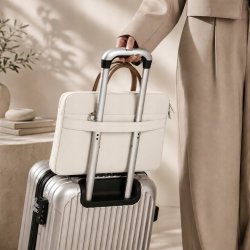 Torba na laptopa 15.6 16.1 cala teczka pokrowiec na ramię elegancka biała