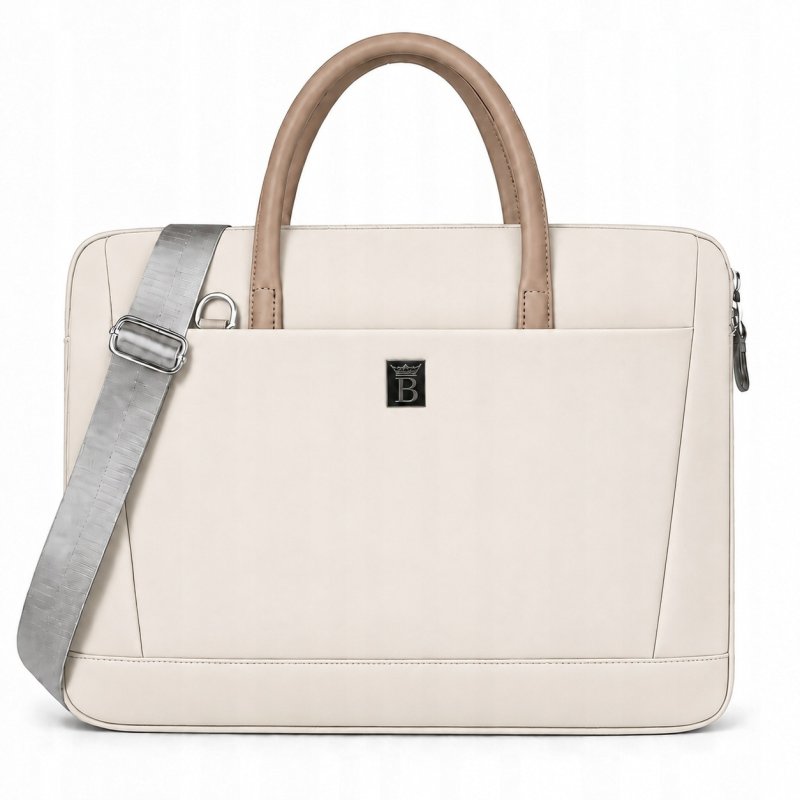 Torba na laptopa 15.6 16.1 cala teczka pokrowiec na ramię elegancka biała
