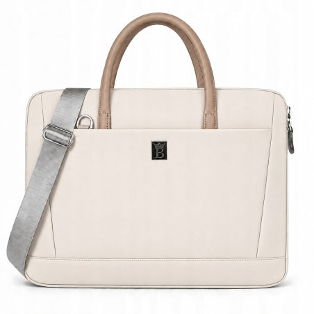 Torba na laptopa 15.6 16.1 cala teczka pokrowiec na ramię elegancka biała