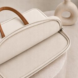 Torba na laptopa 15.6 16.1 cala teczka pokrowiec na ramię elegancka biała