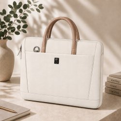Torba na laptopa 15.6 16.1 cala teczka pokrowiec na ramię elegancka biała