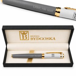 Pióro wieczne eleganckie złocone pióro oryginalny prezent premium etui