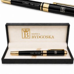 Pióro wieczne eleganckie czarne pióro na prezent luksusowy z etui premium