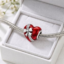 Charms srebrny serce srebro 925 koralik beads
