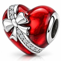 Charms srebrny serce srebro 925 koralik beads
